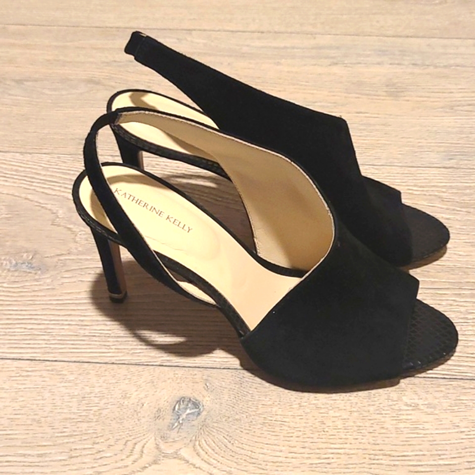 Katherine Kelly Black Women's Slingback Shoes